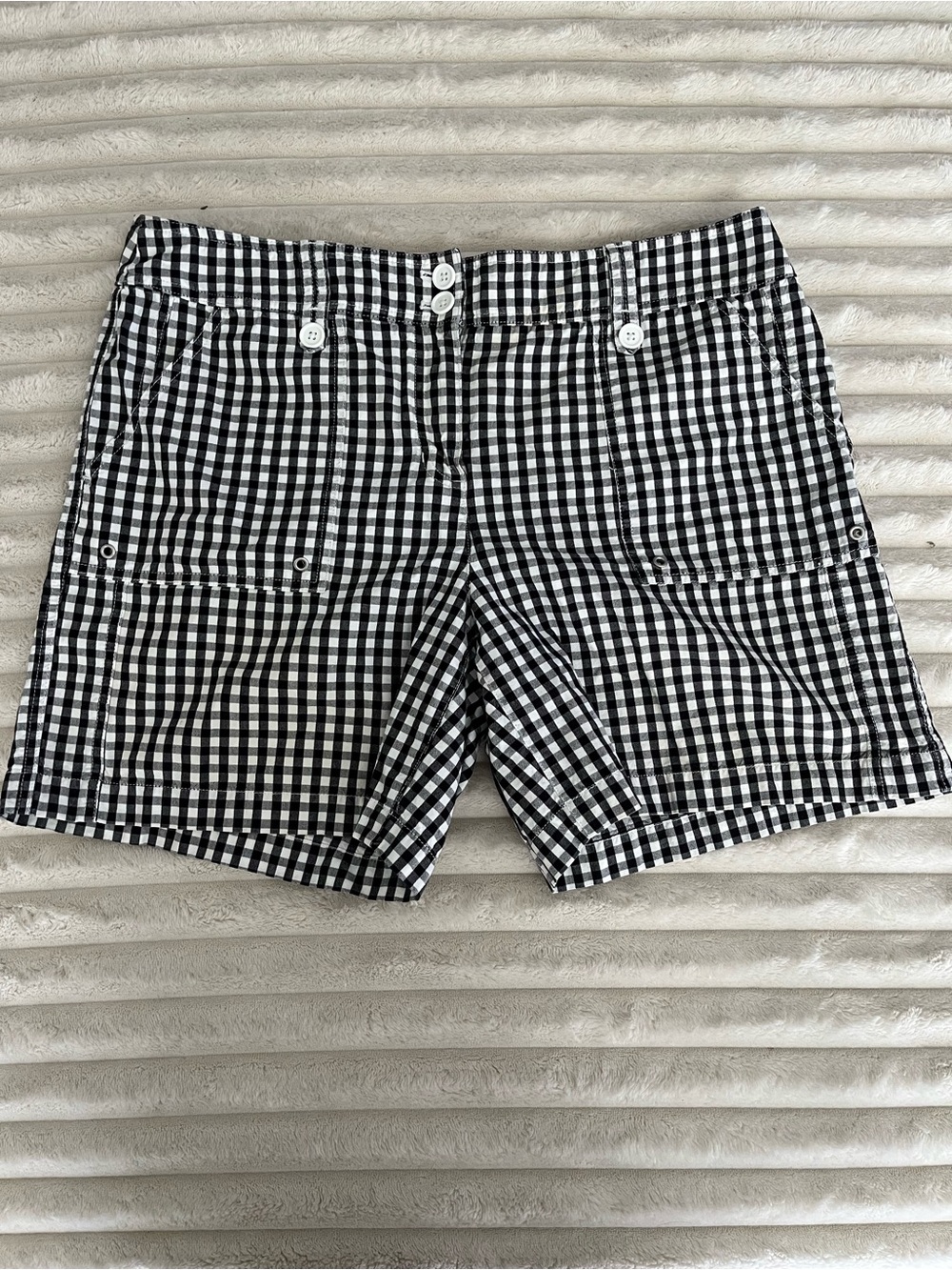 Black and White Gingham Women’s Shorts